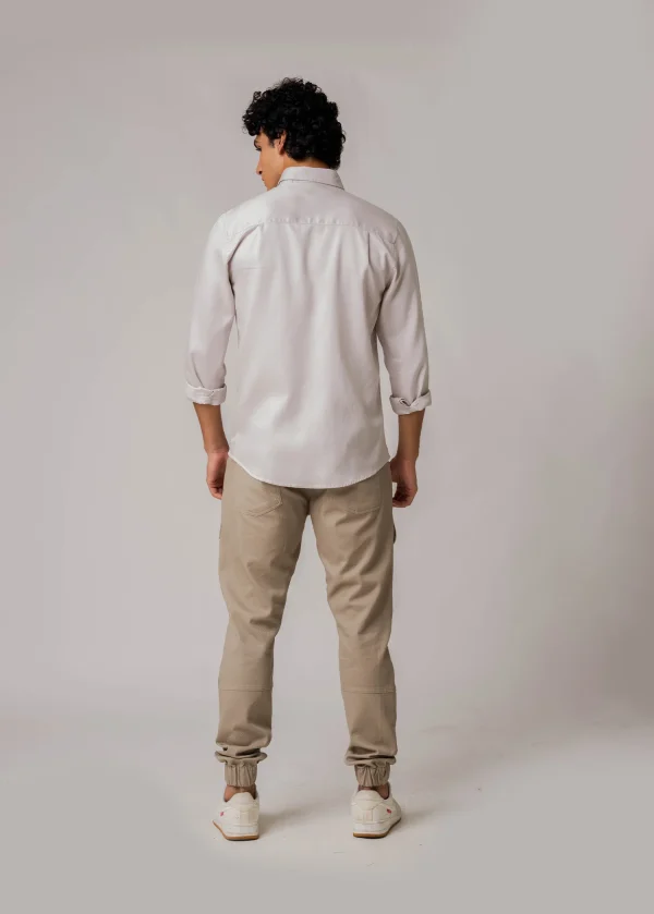 Curved Shape Double PKT L/S Shirt