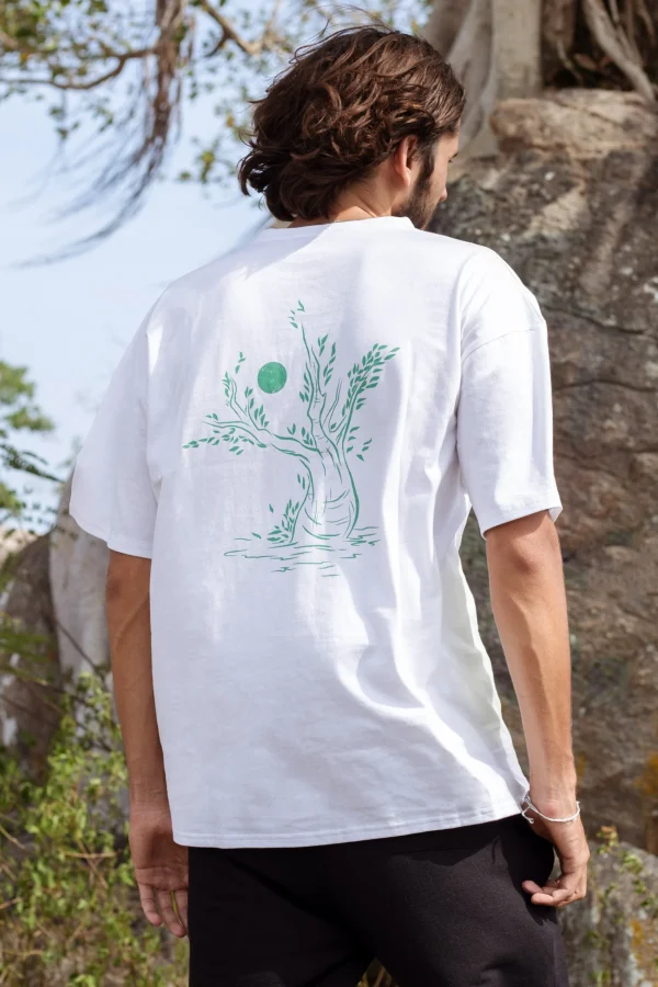 'Baobab Tree' White - Oversize Fit