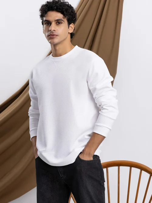 IMG_3888 Waffle Long Sleeve Sweater